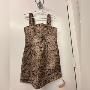 Reformation Jean Snake Patterned Mini Dress - Never worn, still has tags